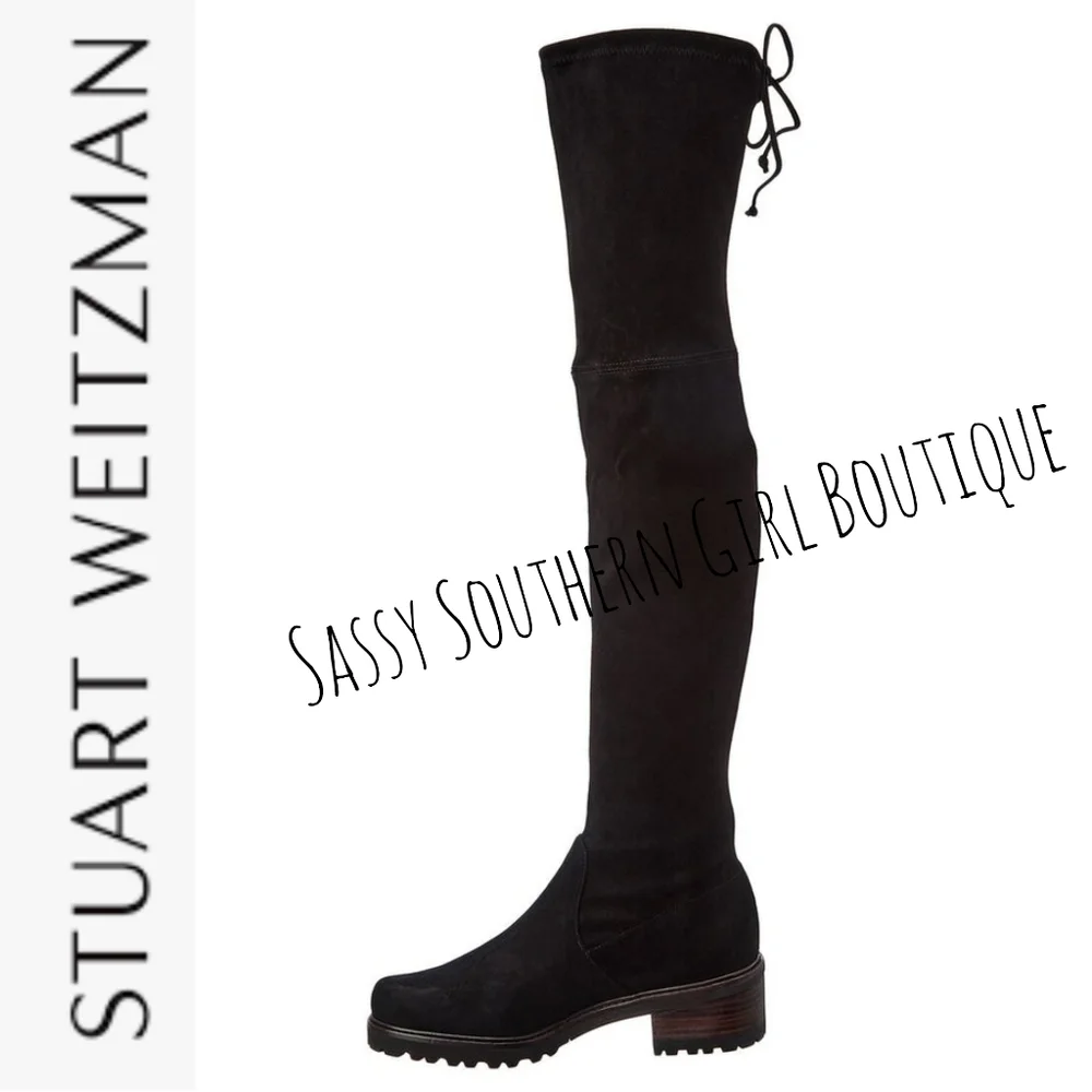 🆕⭐ Stuart Weitzman black suede over the knee boots